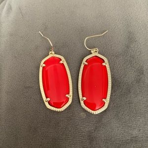 Red Kendra Scott Elle Drop Earrings